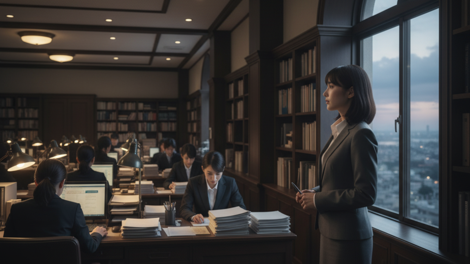 旧来の組織文化と個人の価値観の対立を示す象徴的な画像